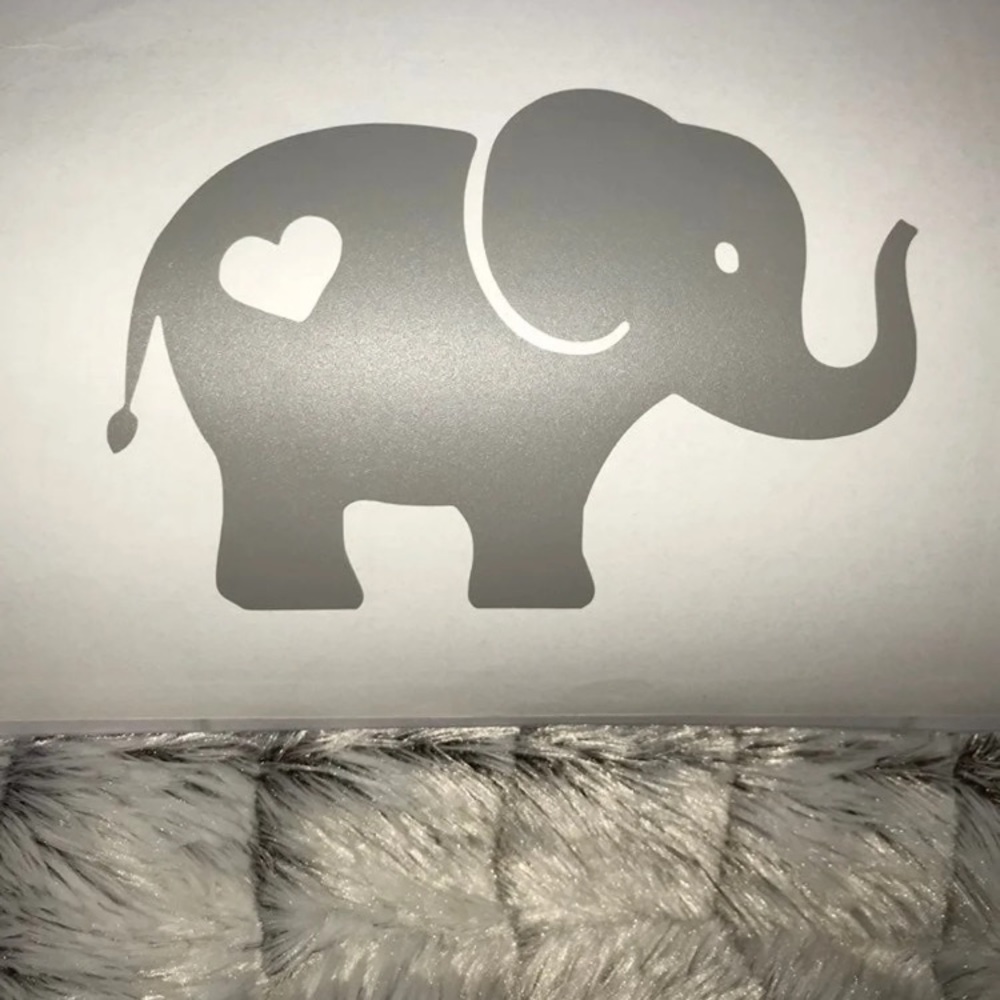 Baby Wall decal sticker elephant with heart detail